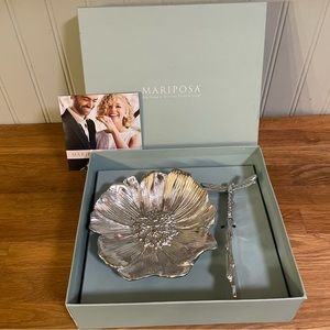 NEW Mariposa Peony Sauce Dish/Spreader Set